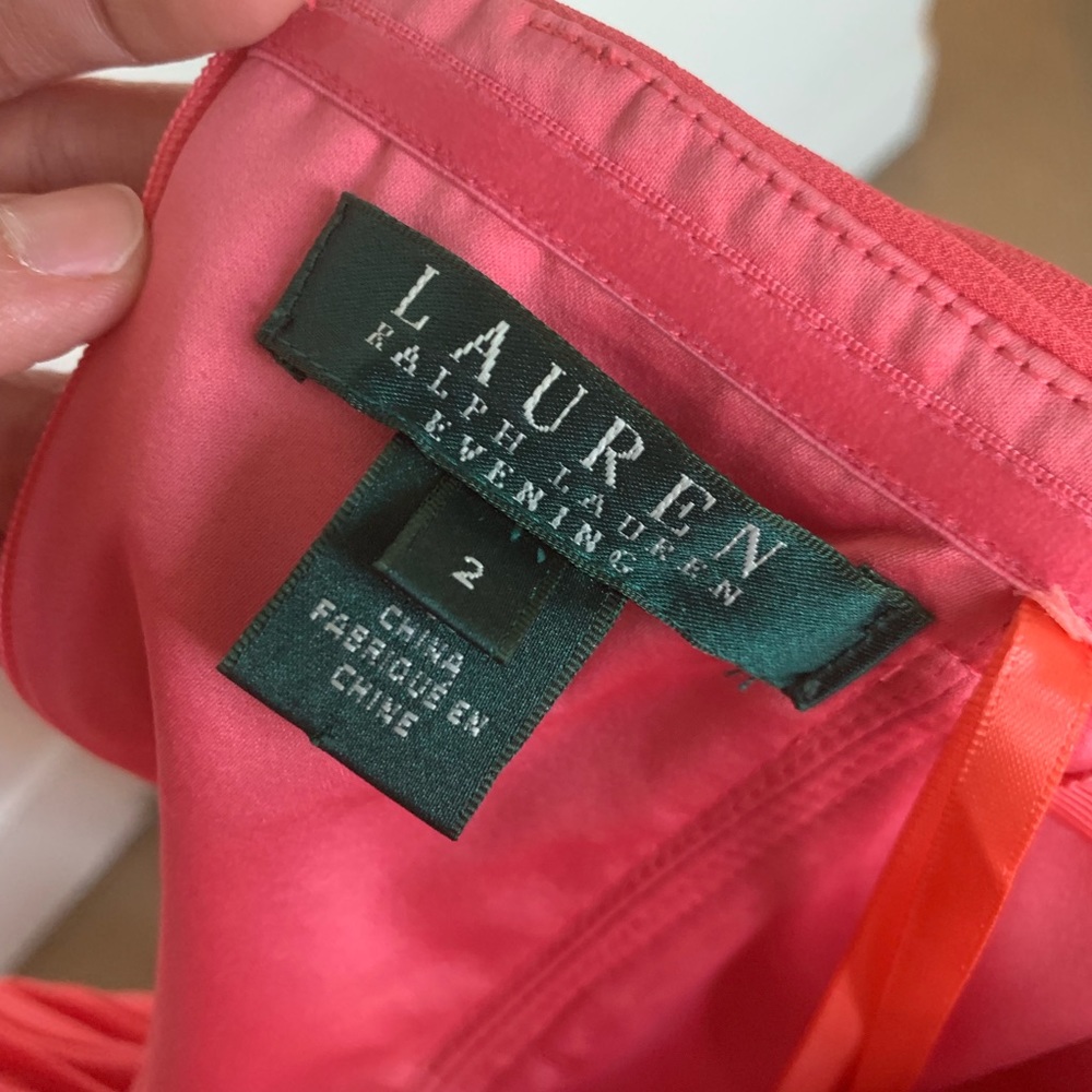 Ralph Lauren strapless Georgette gown - Picture 4 of 7